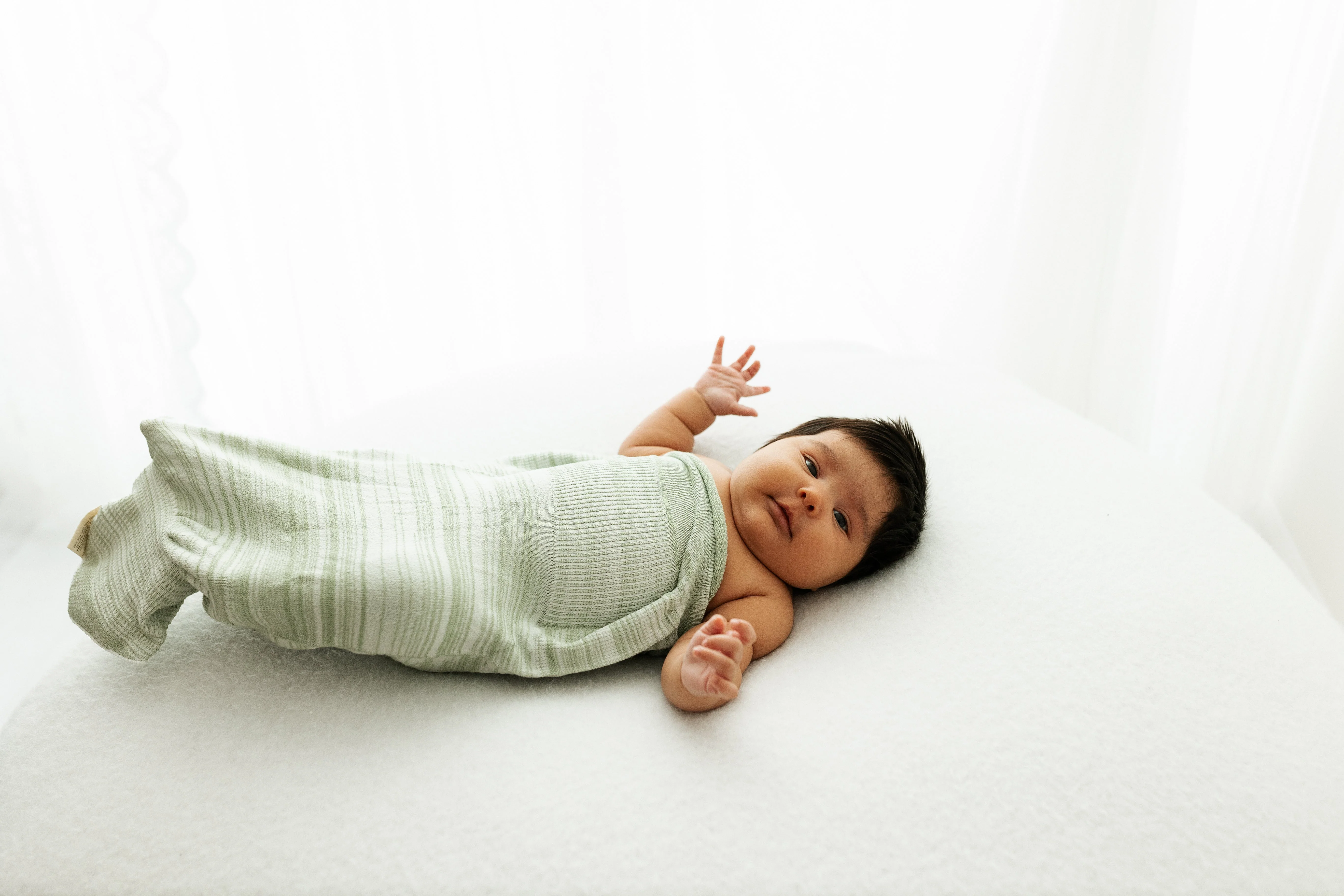 Swaddelini Bamboo Blend Mint Swaddle Sleep Sack - Image 3