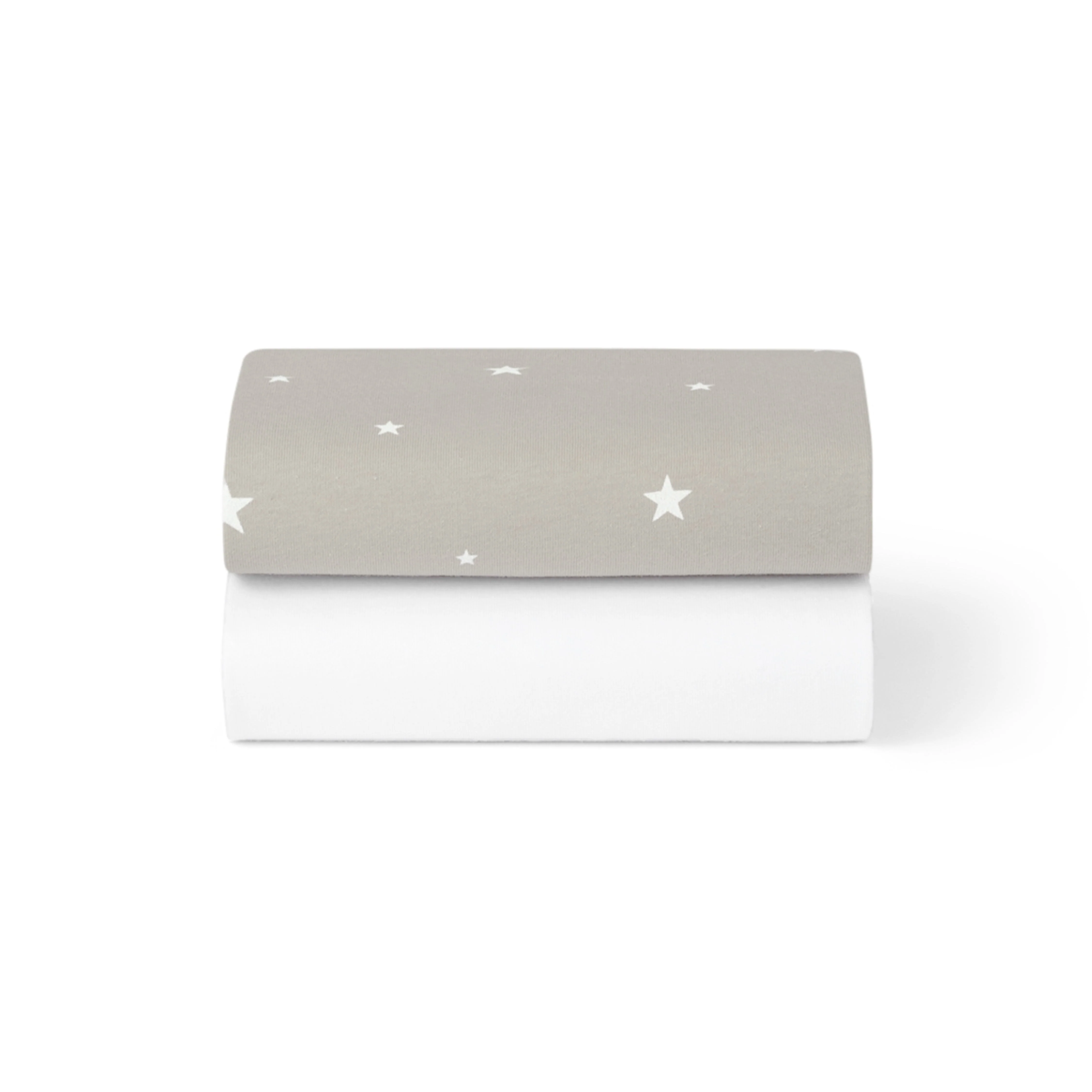 Snuz Bassinet 2 Pack Fitted Sheets - Gray Star