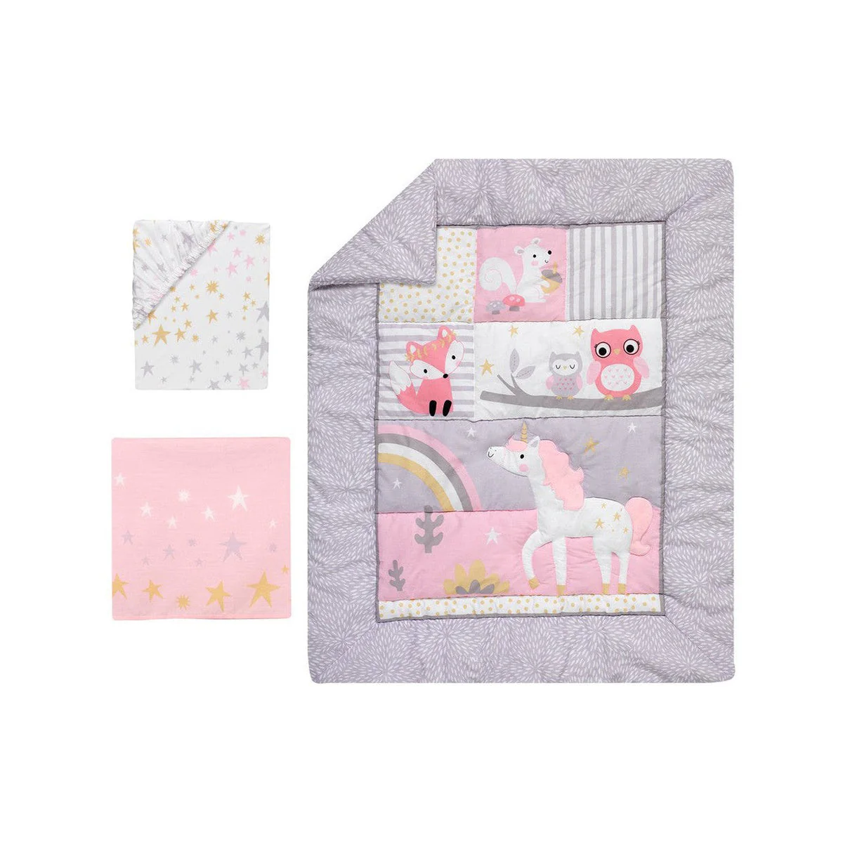 Bedtime Originals Rainbow Unicorn 3-Piece Bedding Set - Image 7