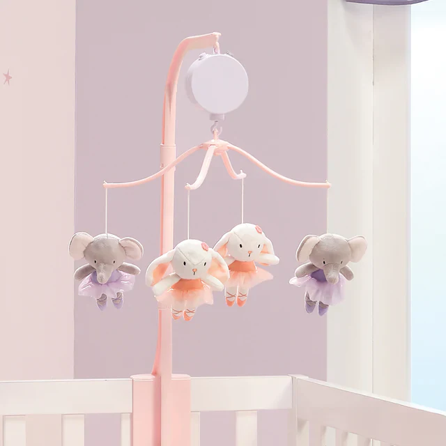 Bedtime Originals Tiny Dancer Ballet Animals Musical Baby Crib Mobile Soother Toy - Image 6