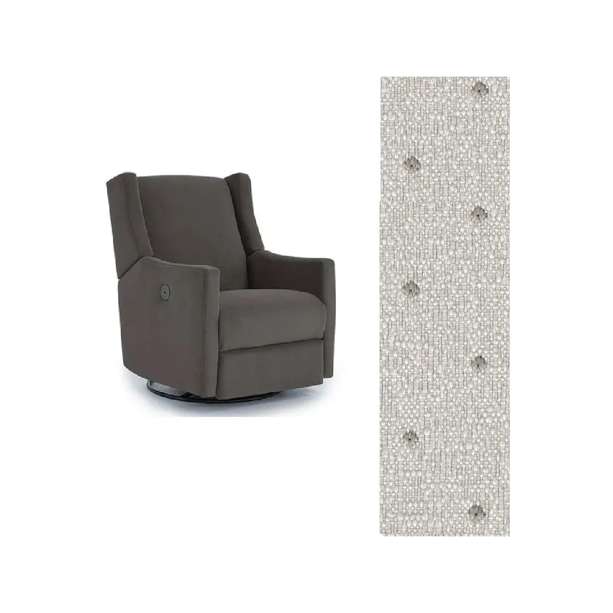 Storytime by Best Chairs Lillian Power Swivel Glider Recliner - Image 88