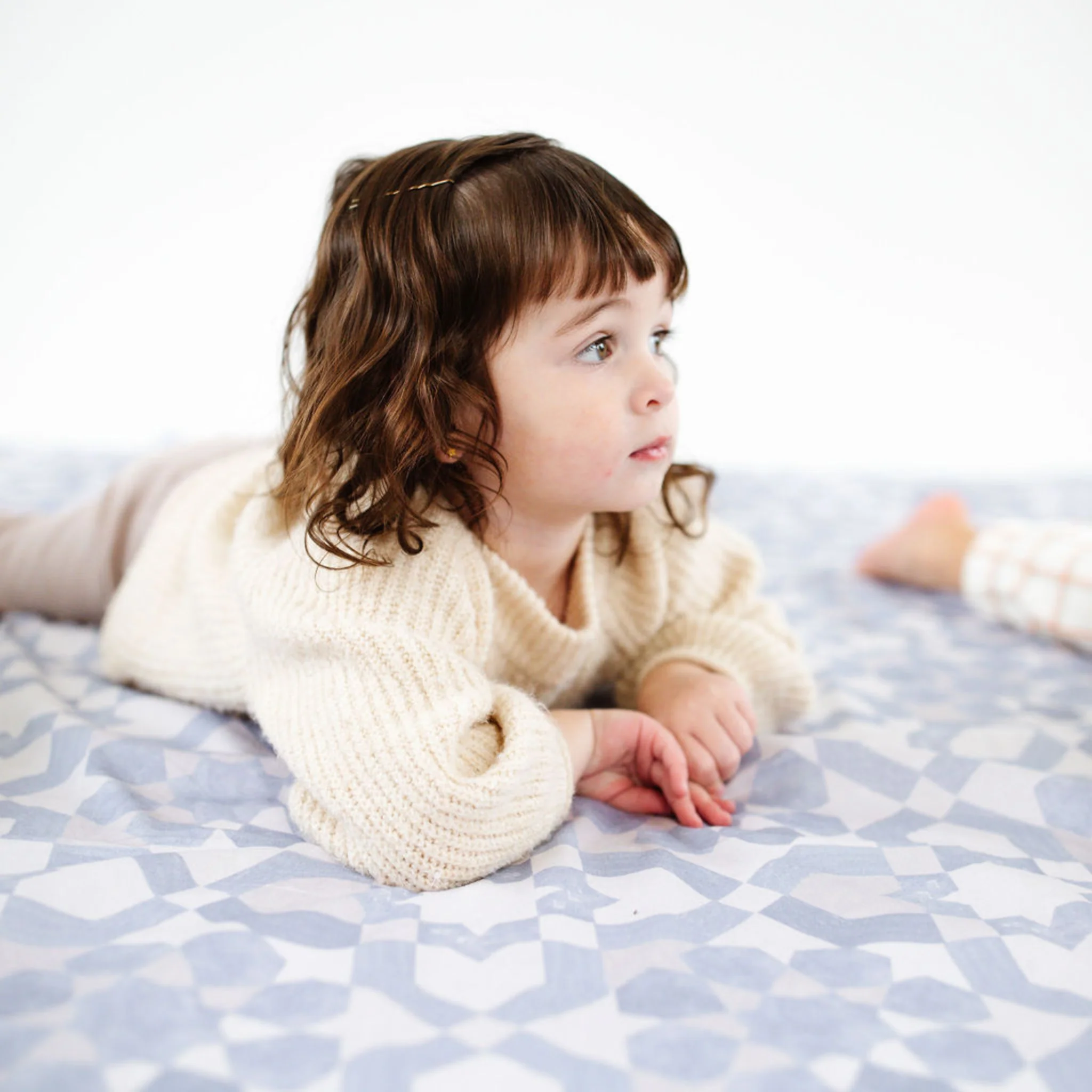 Toki Kids Blue Tile Organic Cotton Mat - Image 8