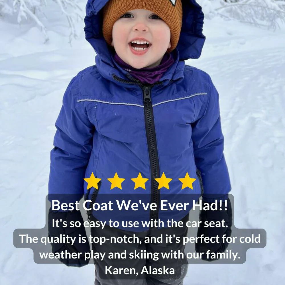Onekid Car Seat Coat | The Road Coat Arctic - Royal Blue - Image 8