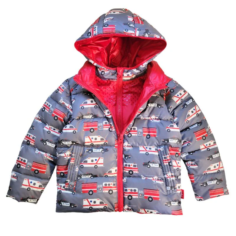 Onekid Car Seat Coat | The Road Coat Down - Rescue Print