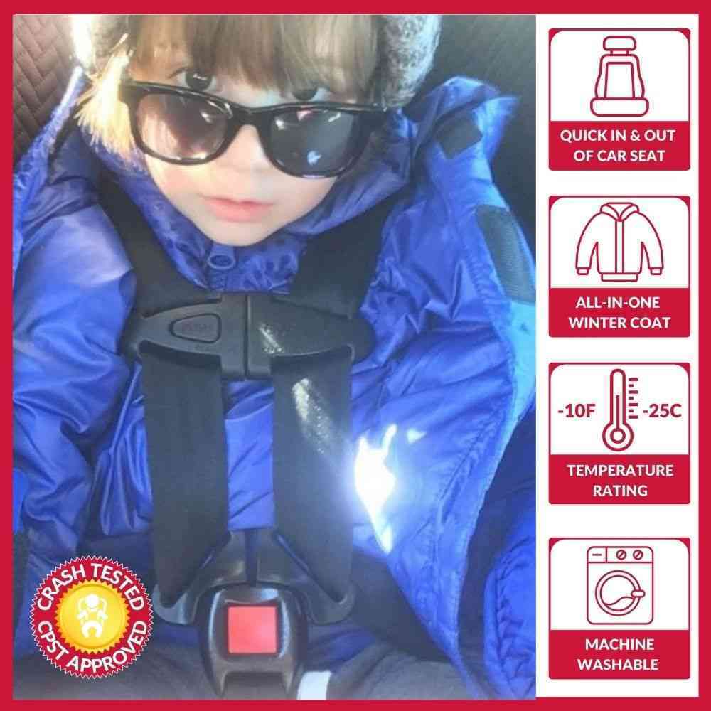 Onekid Car Seat Coat | The Road Coat Vegan - Royal Blue - Image 2
