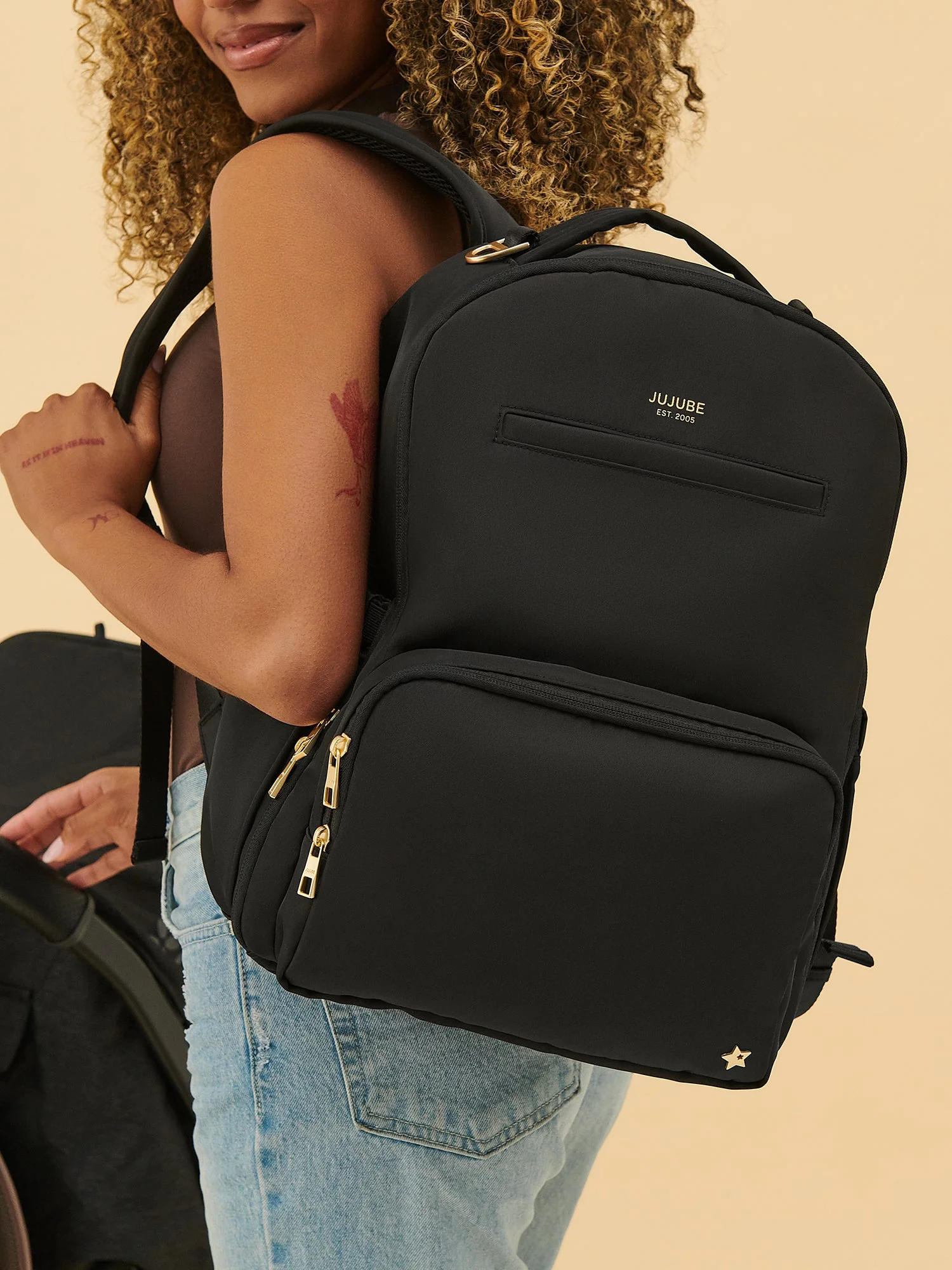 JuJuBe Classic Diaper Backpack - Black - Image 6