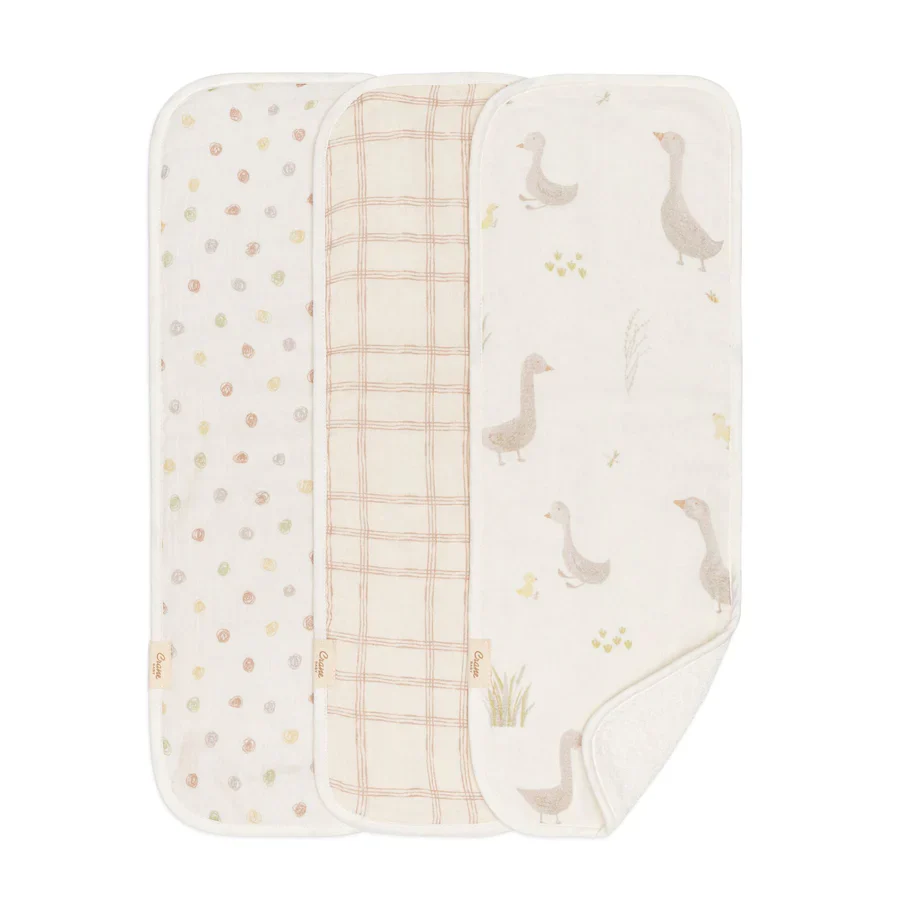 Crane Baby 3-pc. Newborn Burp Cloth Set - Image 11
