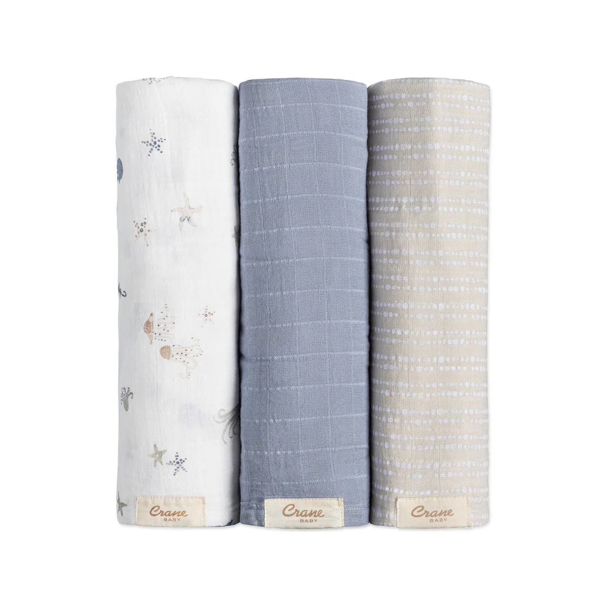Crane Baby Cove 3-pc. Newborn Swaddle Blanket Set - Image 4