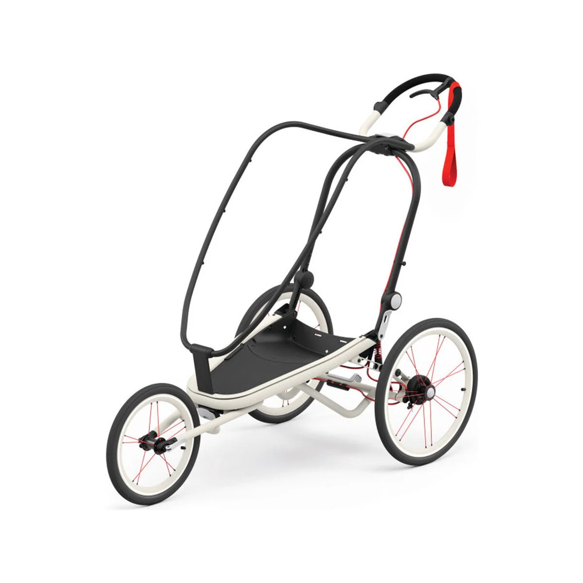 CYBEX Zeno Jogging Stroller Frame - Cream with Orange details - Image 4
