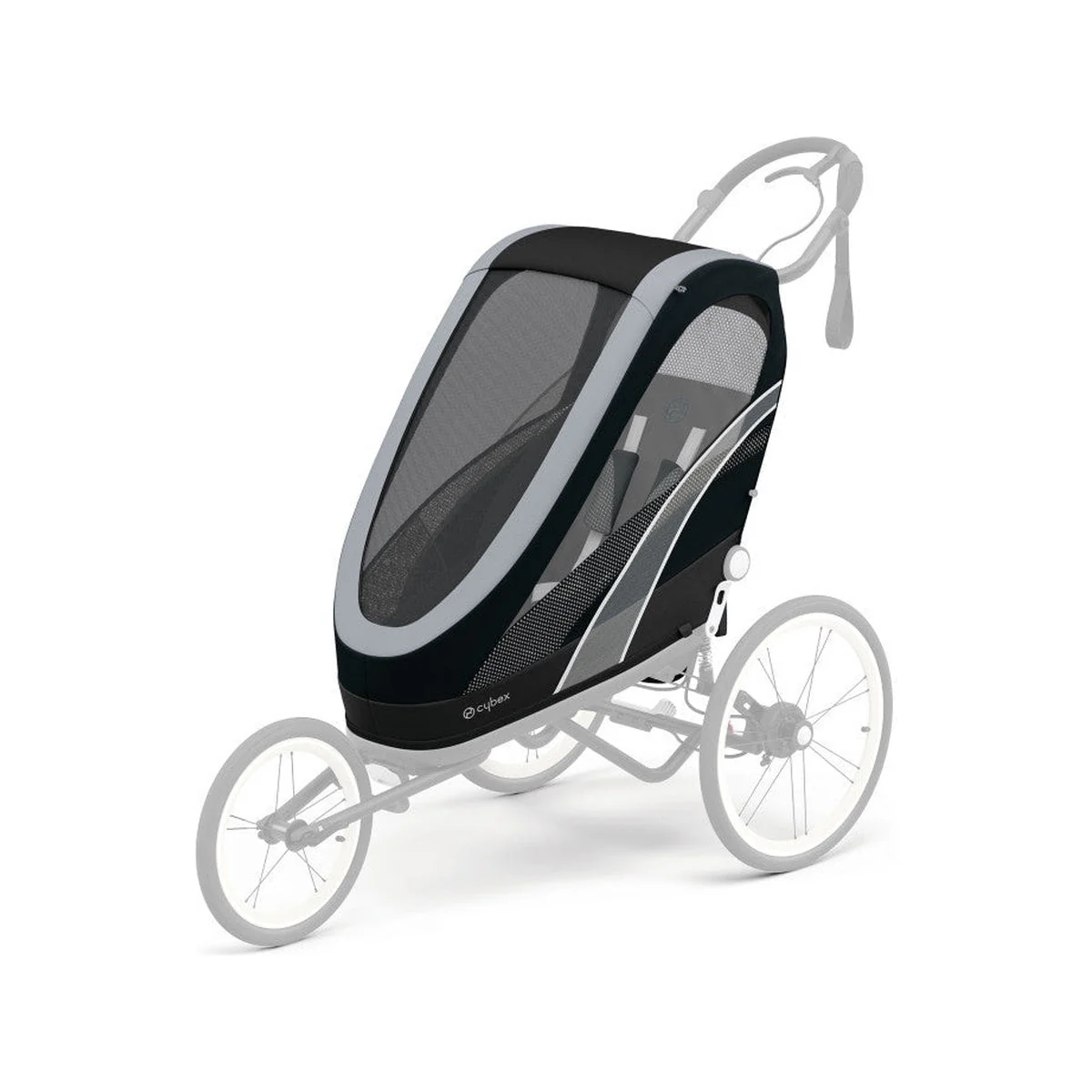 CYBEX Zeno Jogging Stroller Seat Pack - All Black - Image 7