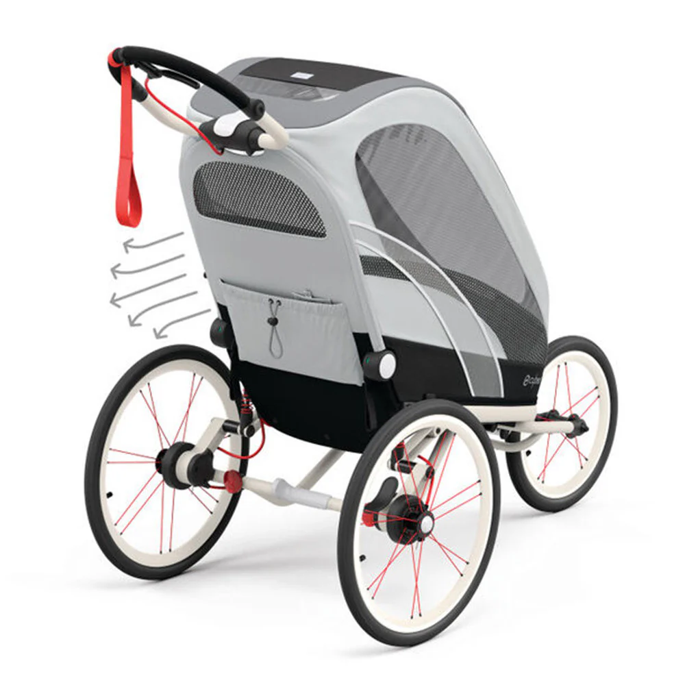 CYBEX Zeno Jogging Stroller Seat Pack - Medal Grey - Image 5