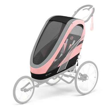 CYBEX Zeno Jogging Stroller Seat Pack - Silver Pink - Image 2