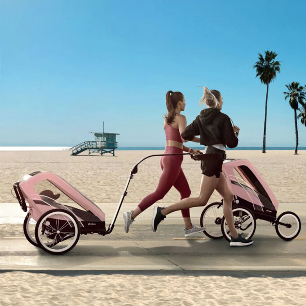 CYBEX Zeno Jogging Stroller Seat Pack - Silver Pink - Image 3