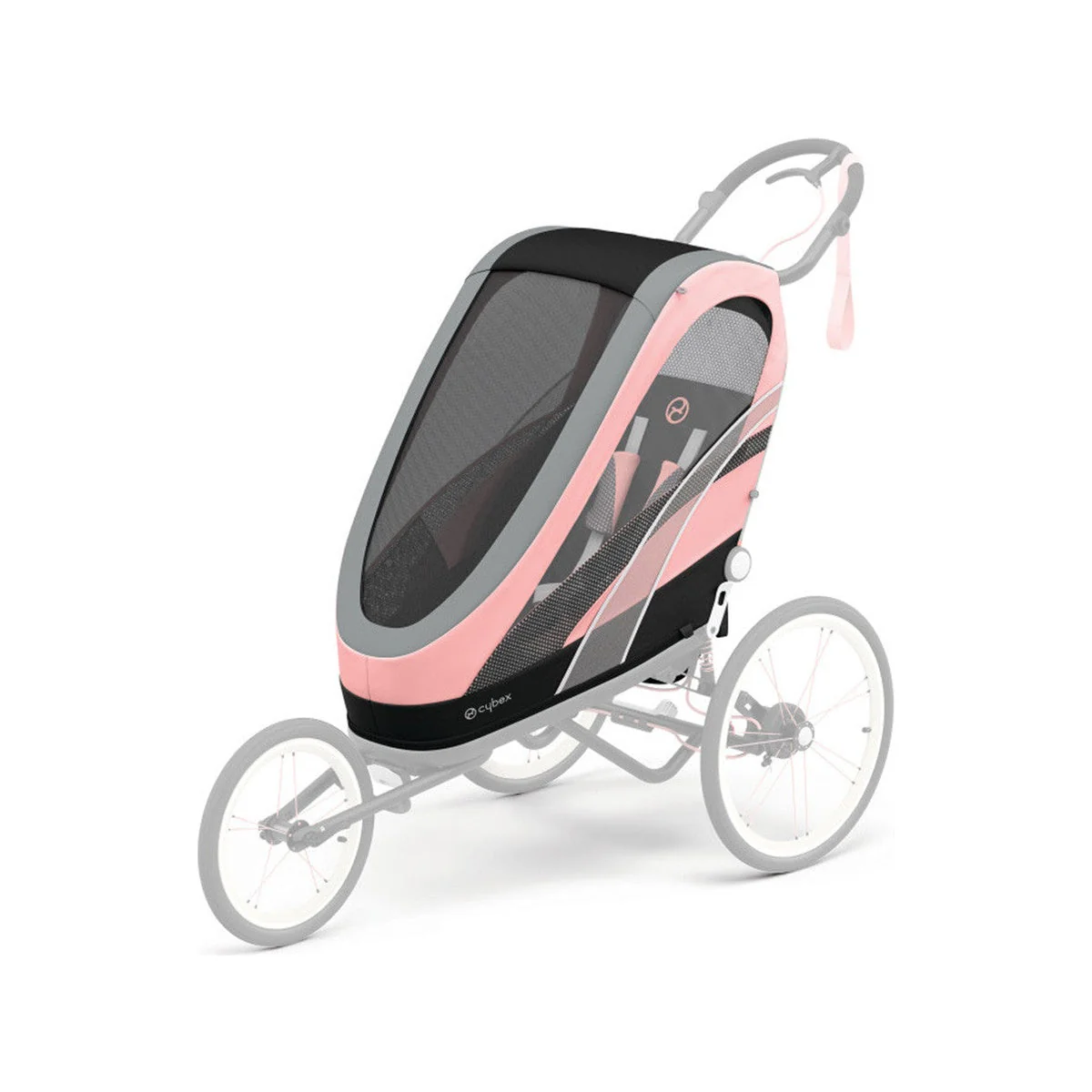 CYBEX Zeno Jogging Stroller Seat Pack - Silver Pink - Image 7