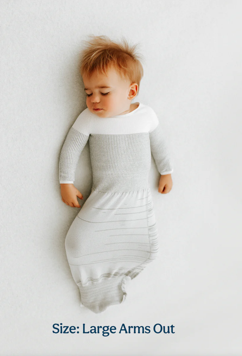 Swaddelini Grey Arms Out™ Long Sleeve Sleep Sack - Image 2