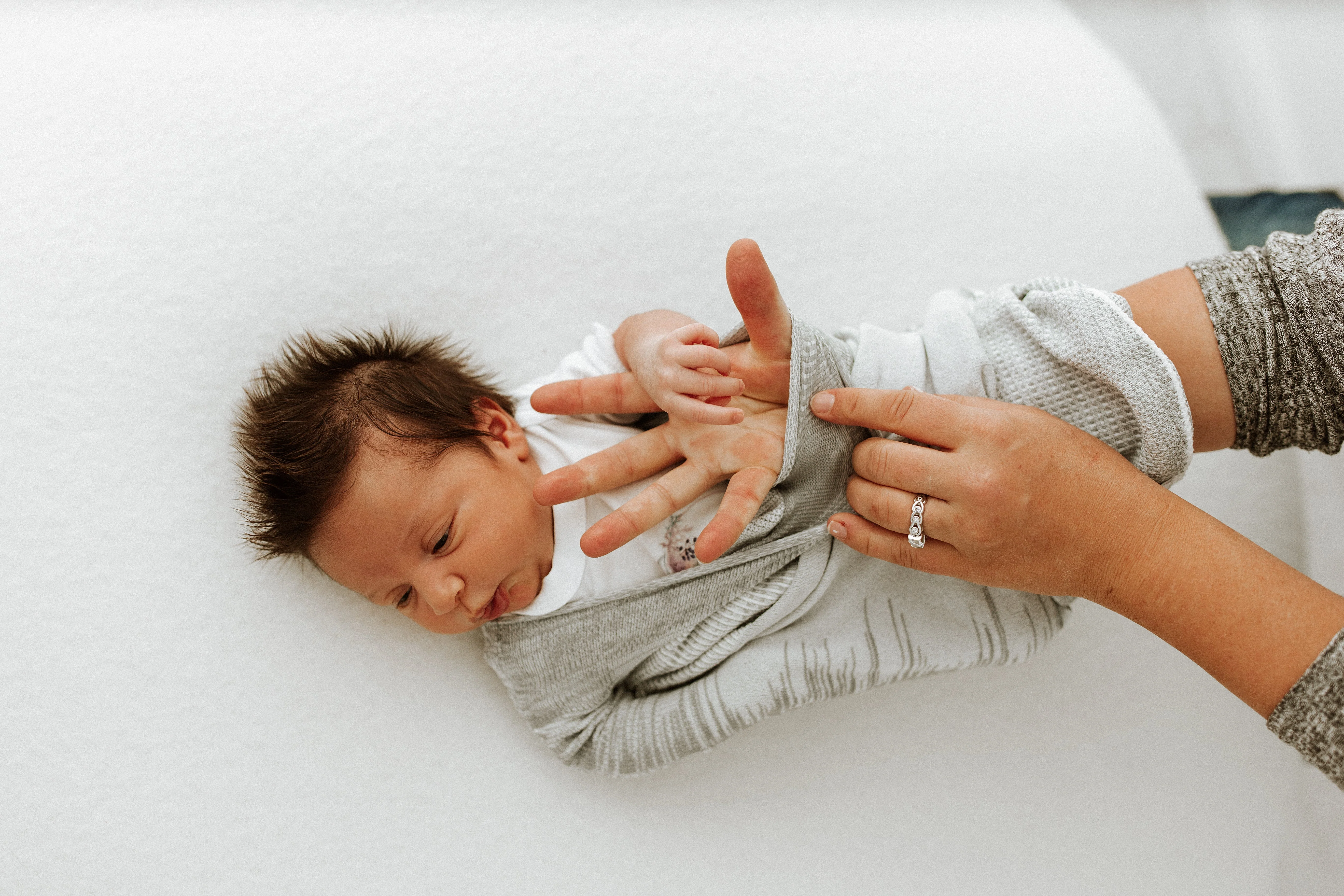 Swaddelini Grey Swaddle Sleep Sack - Image 4
