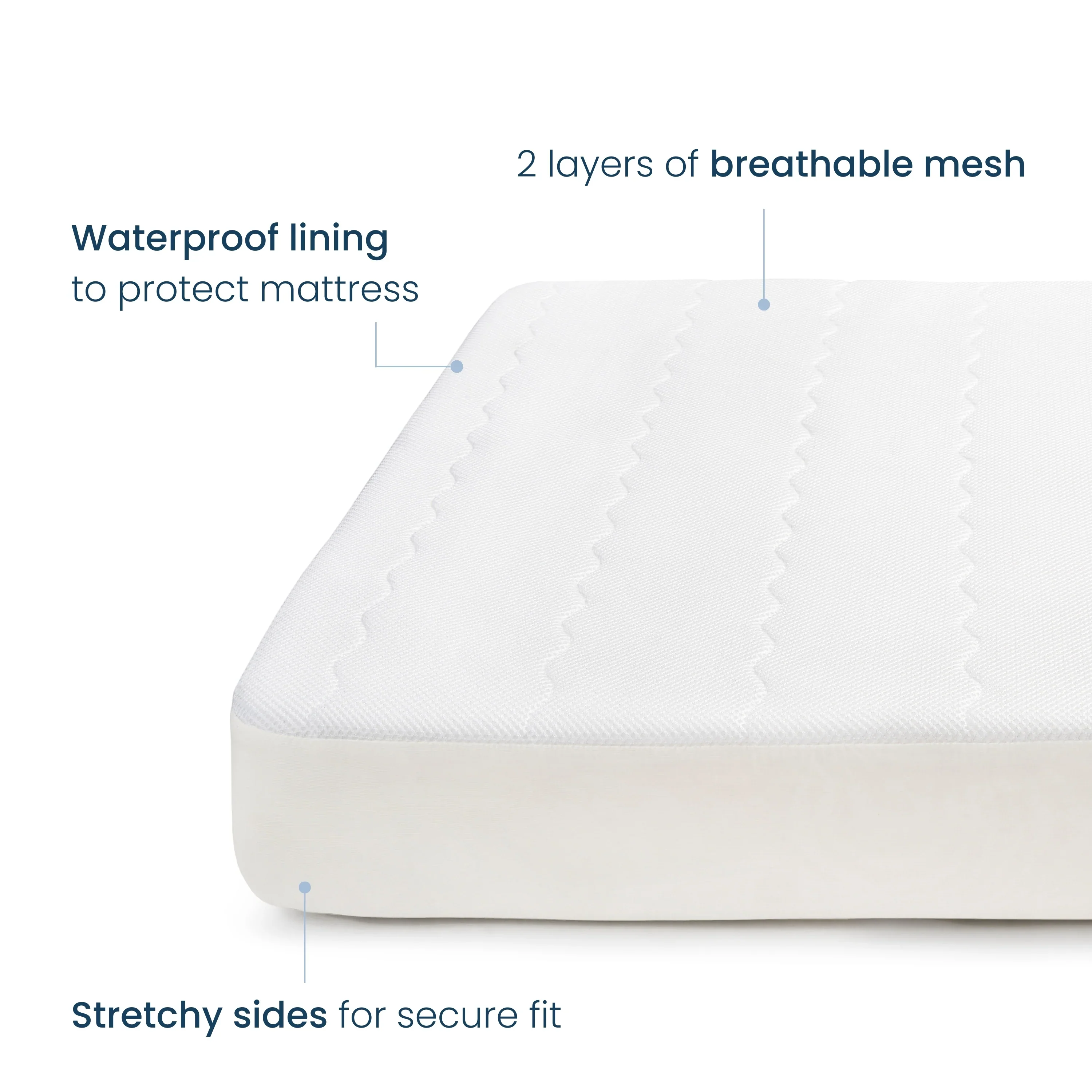 Halo Breathable Crib Mattress Cover - White - Image 7