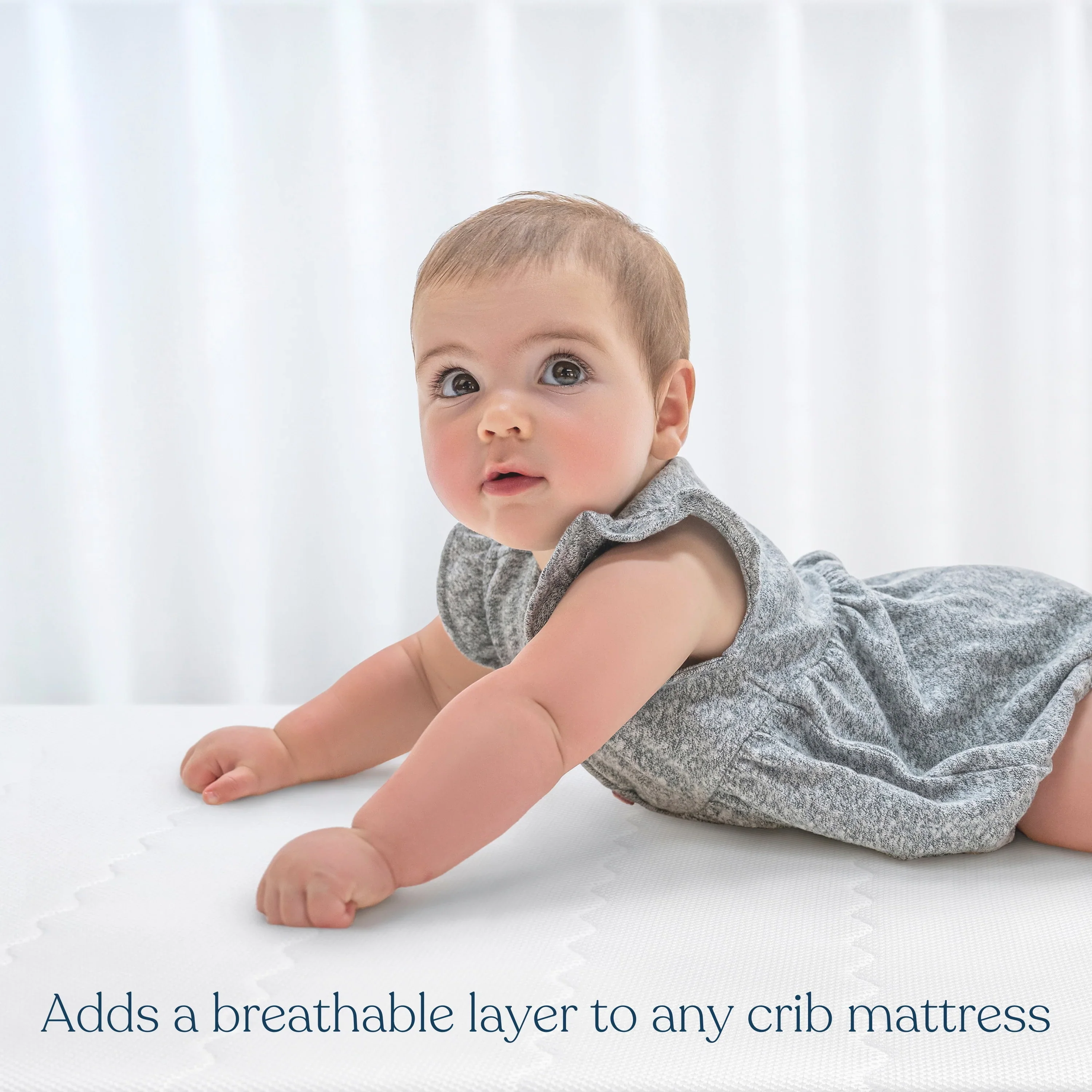 Halo Breathable Crib Mattress Cover - White - Image 8