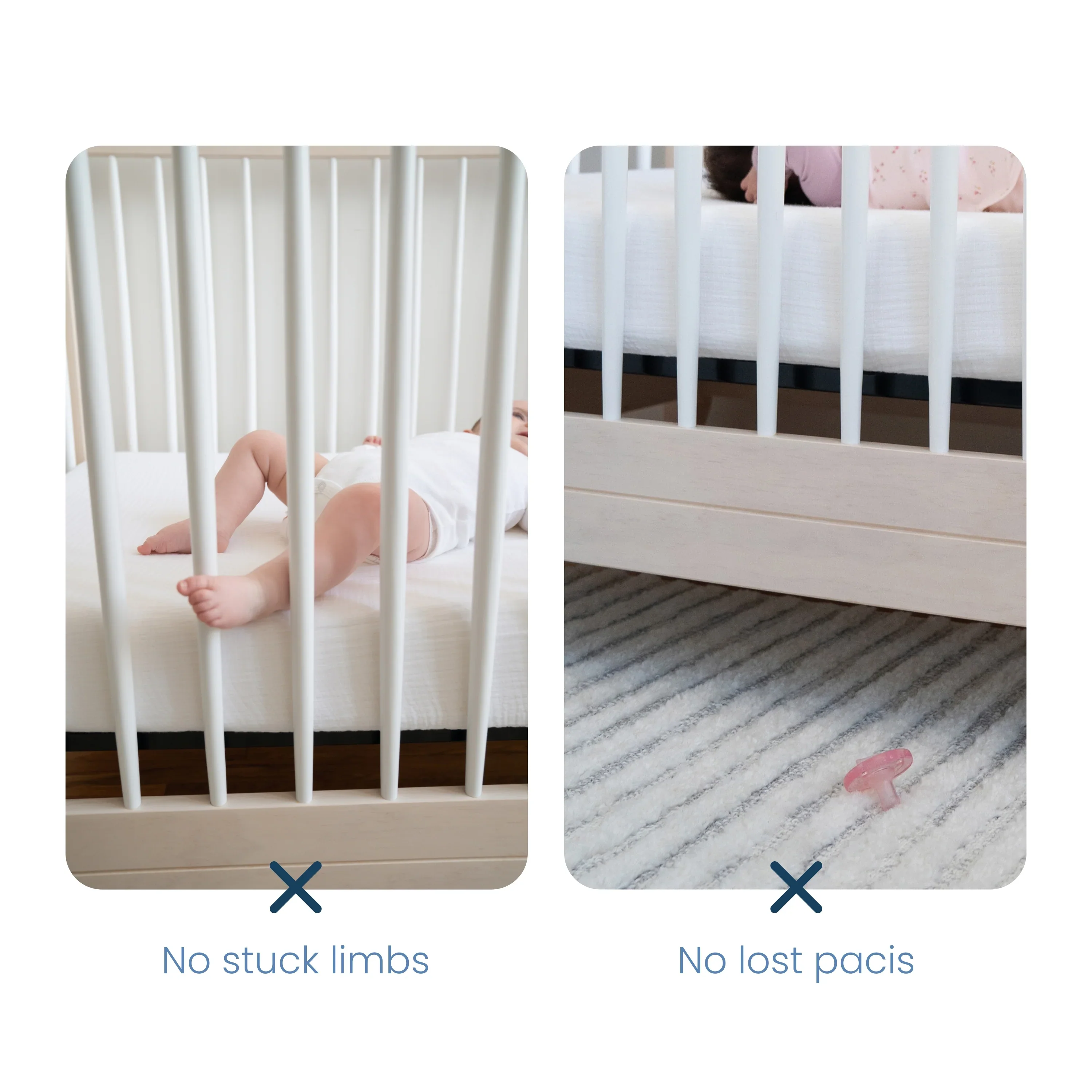 Halo Breathable Mesh Crib Liner for Full Sized Solid End Crib - White - Image 4