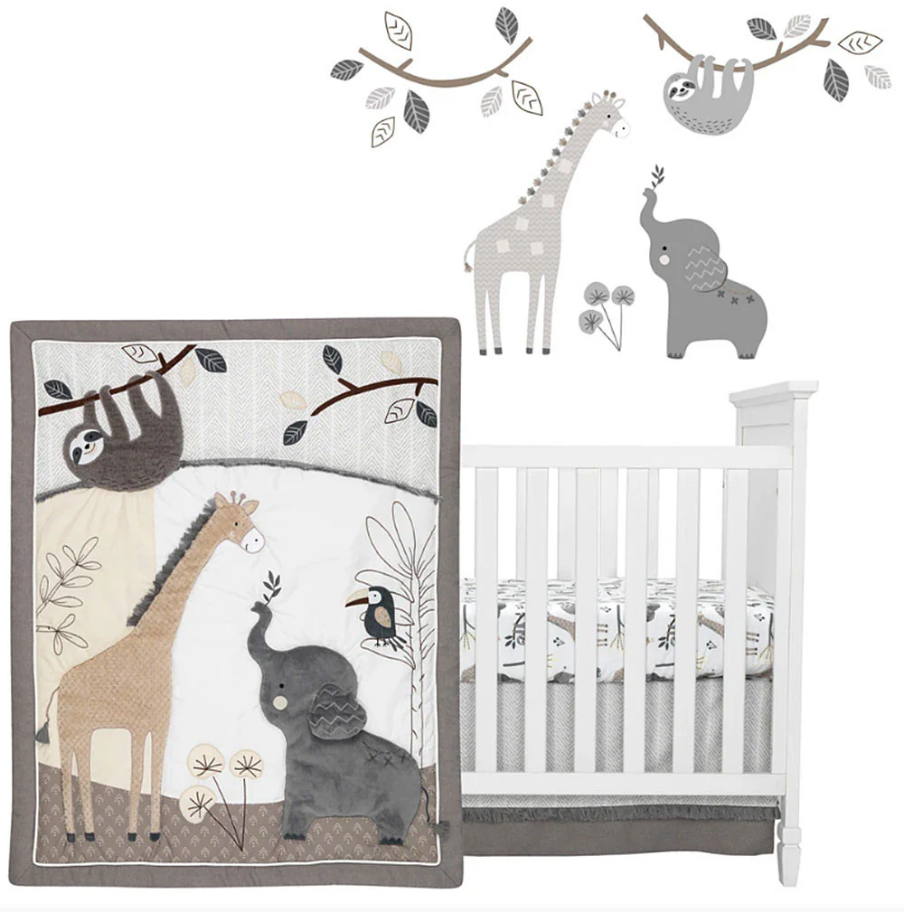 Lambs & Ivy Baby Jungle 4-Piece Bedding Set - Image 3
