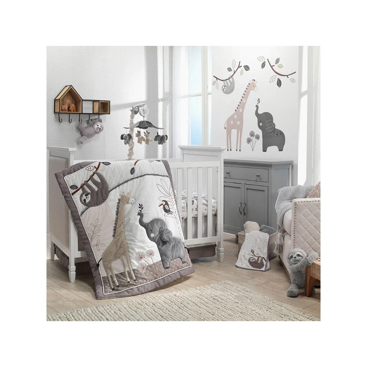 Lambs & Ivy Baby Jungle 4-Piece Bedding Set - Image 6