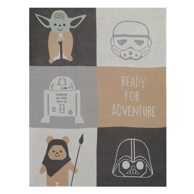 Lambs & Ivy Star Wars The Force Patchwork Knit Blanket - Image 2
