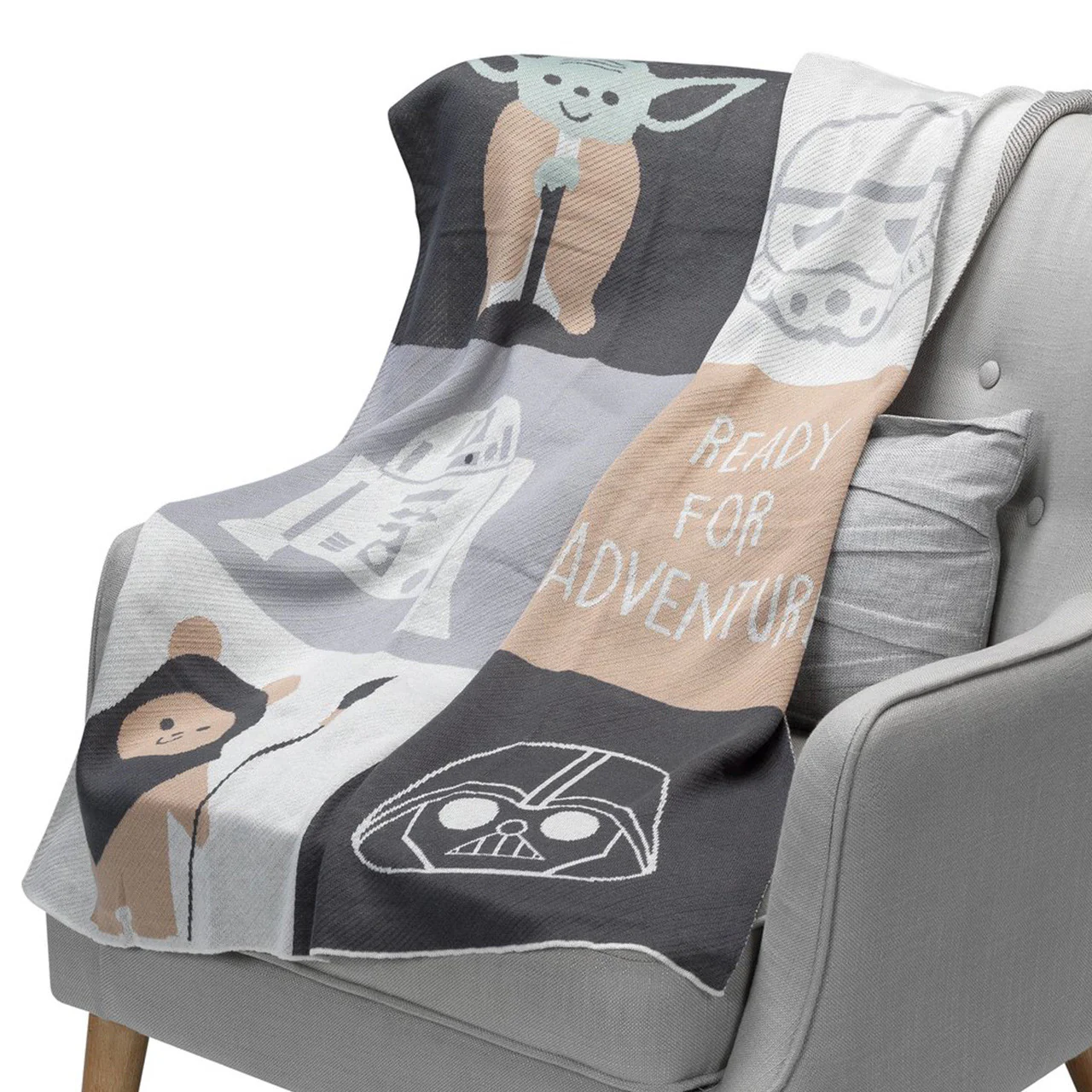 Lambs & Ivy Star Wars The Force Patchwork Knit Blanket - Image 6