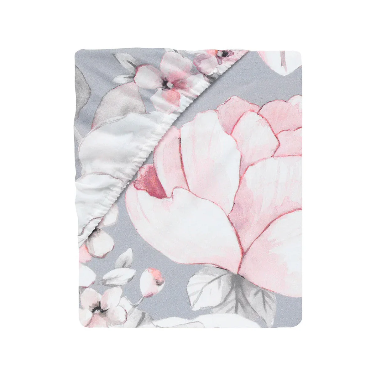 Lambs & Ivy Botanical Baby Sheet - Grey Floral - Image 5