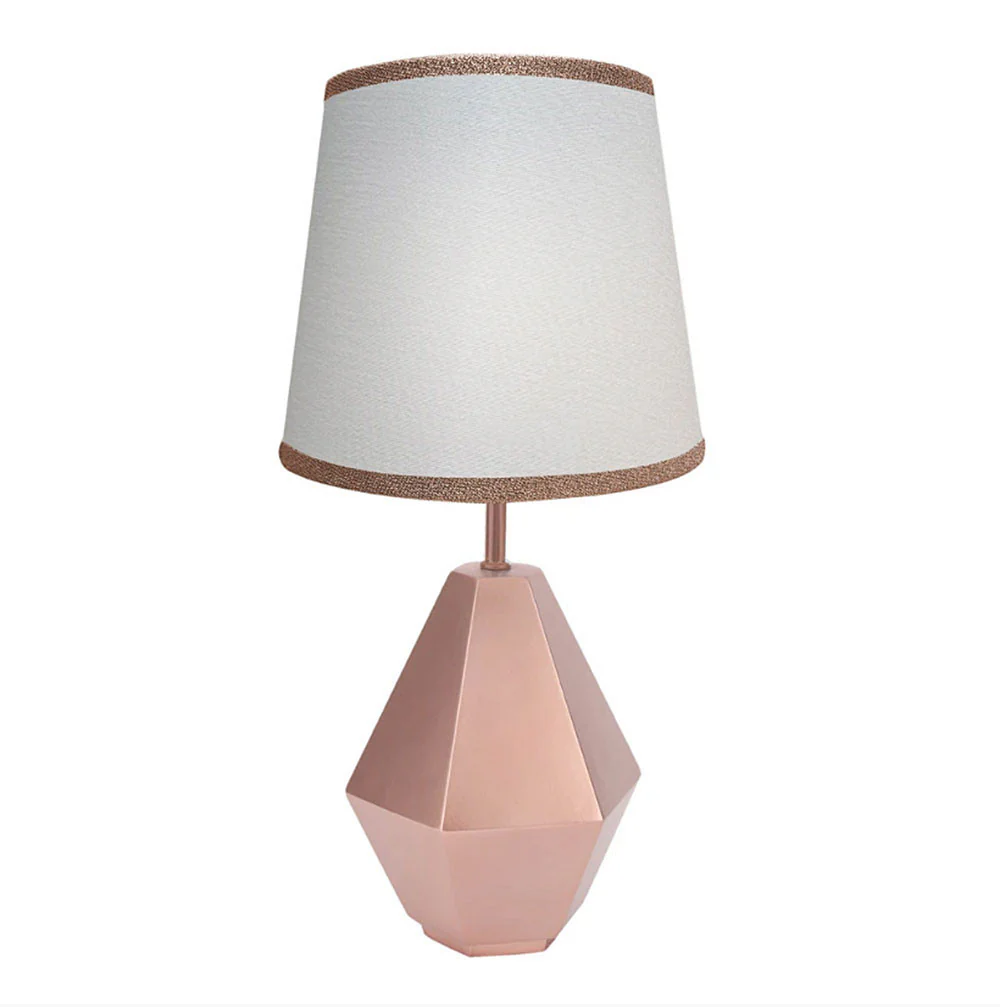 Lambs & Ivy Botanical Baby - Signature Rose Gold Lamp w/Shade & Bulb