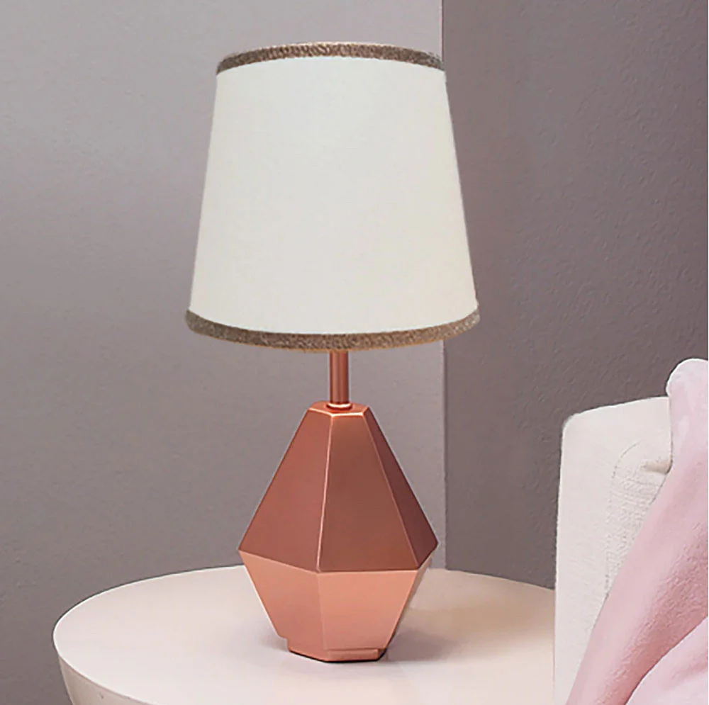 Lambs & Ivy Botanical Baby - Signature Rose Gold Lamp w/Shade & Bulb - Image 3