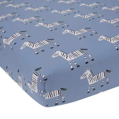 Lambs & Ivy Crib Sheet Zebra - Image 2