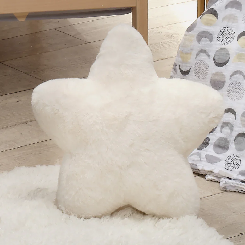 Lambs & Ivy Goodnight Moon Star Pillow Plush - Ultra Soft Creamy White - Image 3