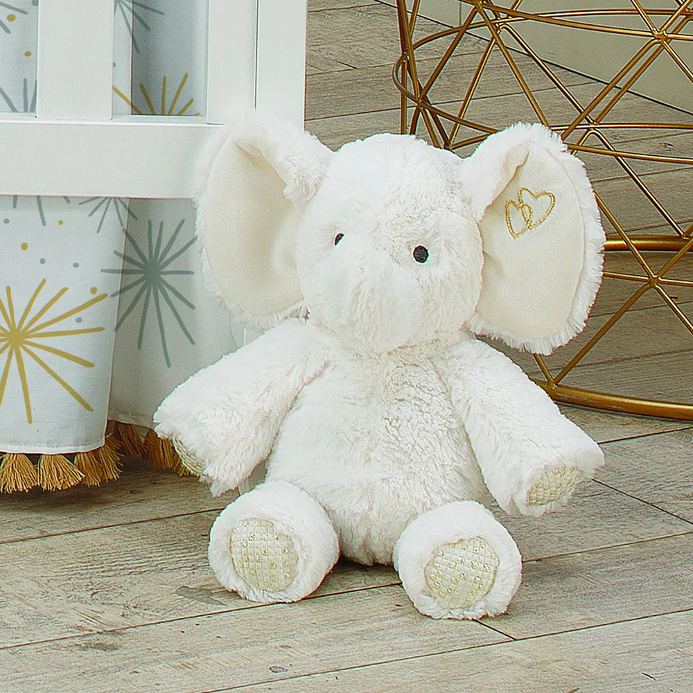 Lambs & Ivy Jamboree Plush Elephant - Marshmallow - Image 3