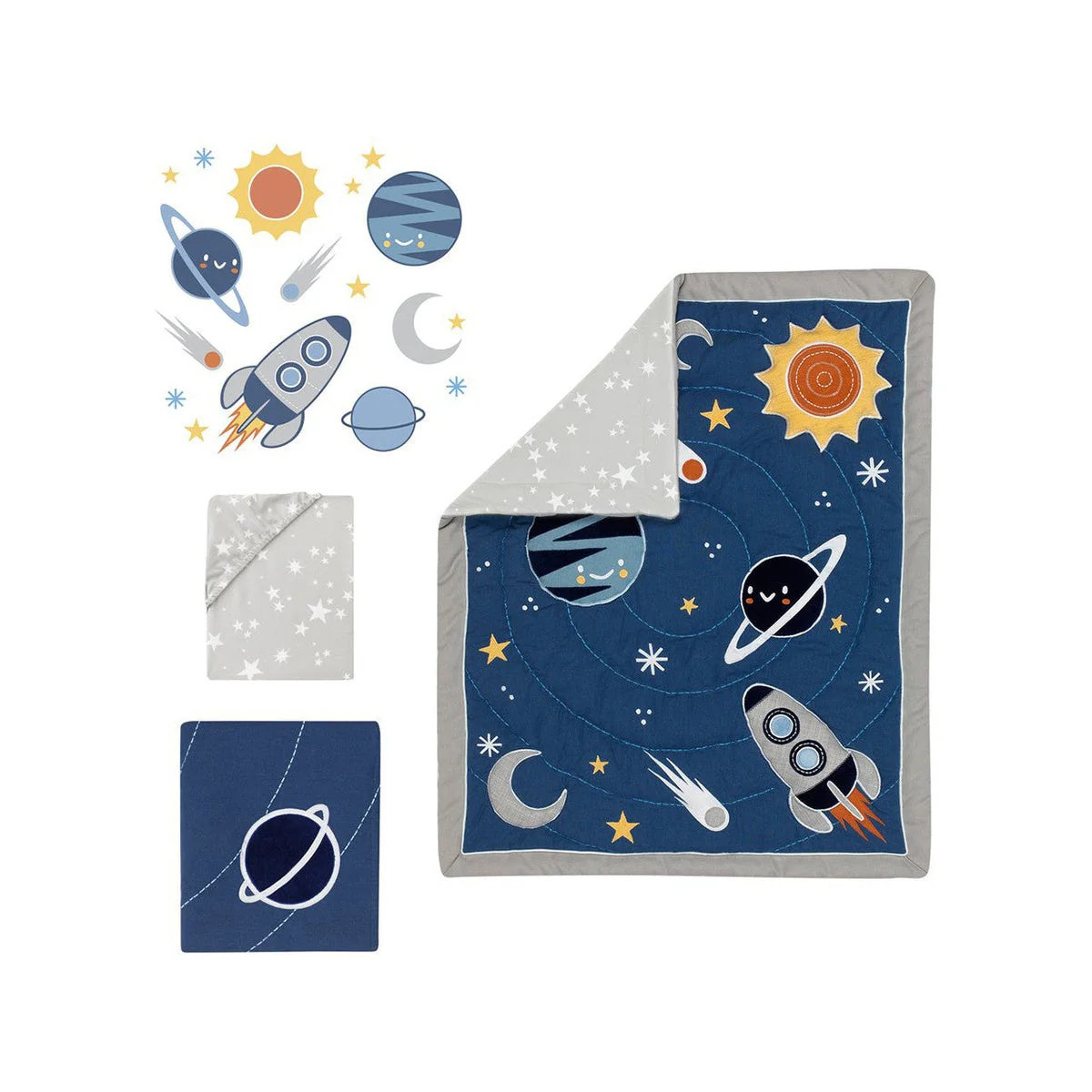 Lambs & Ivy Milky Way 4-Piece Bedding Set - Image 4