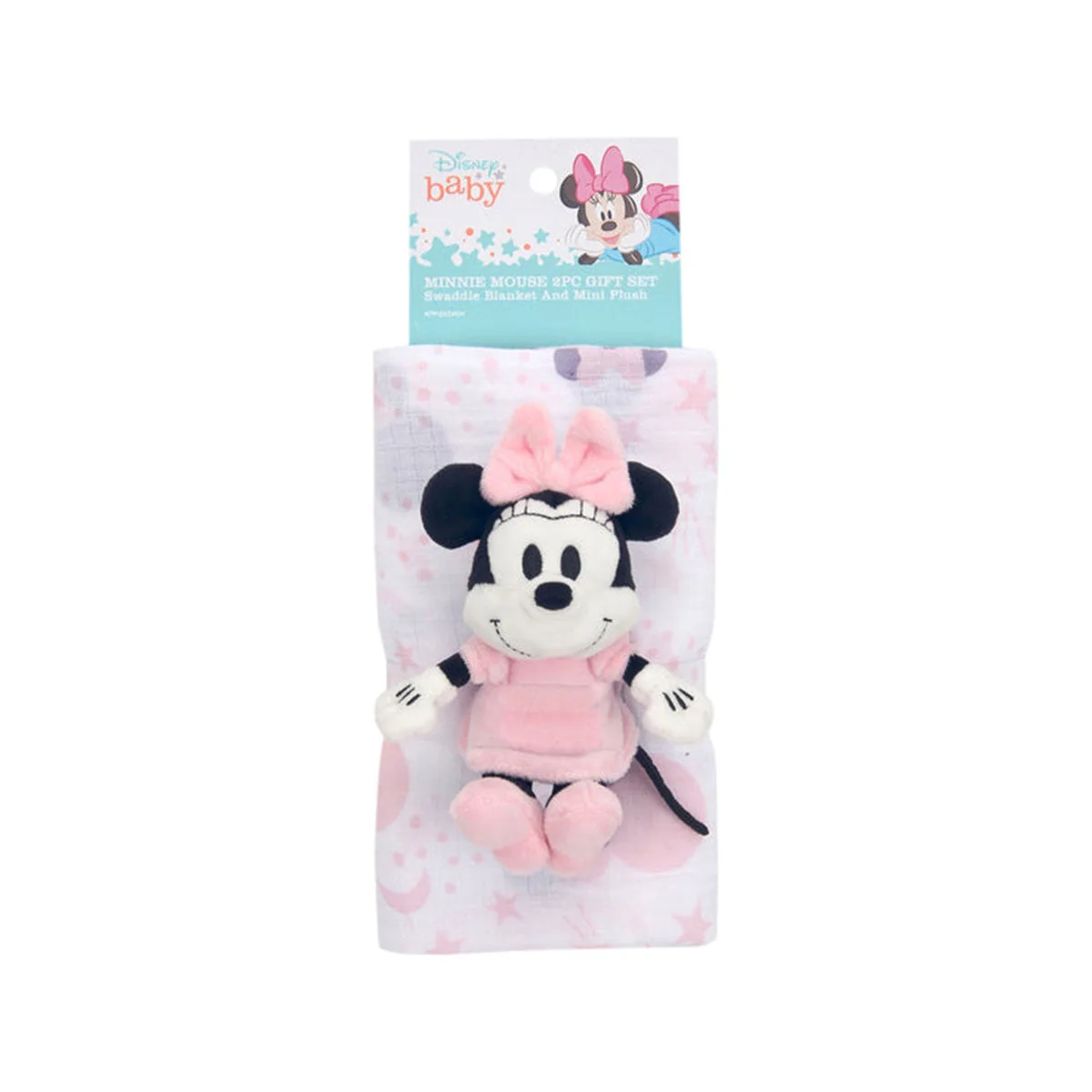 Lambs & Ivy Minnie Mouse Swaddle Blanket & Mini Plush - Image 6