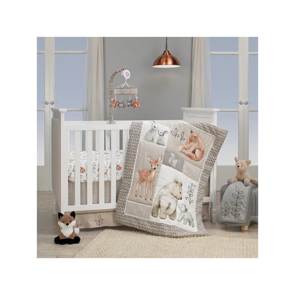 Lambs & Ivy Painted Forest 4-Piece Bedding Set - Image 4