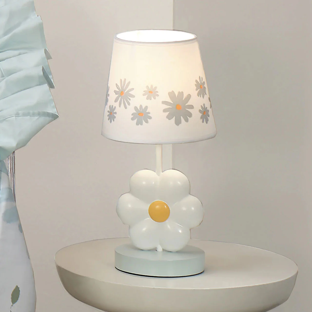 Lambs & Ivy Sweet Daisy Lamp w/Shade & Bulb - Image 6