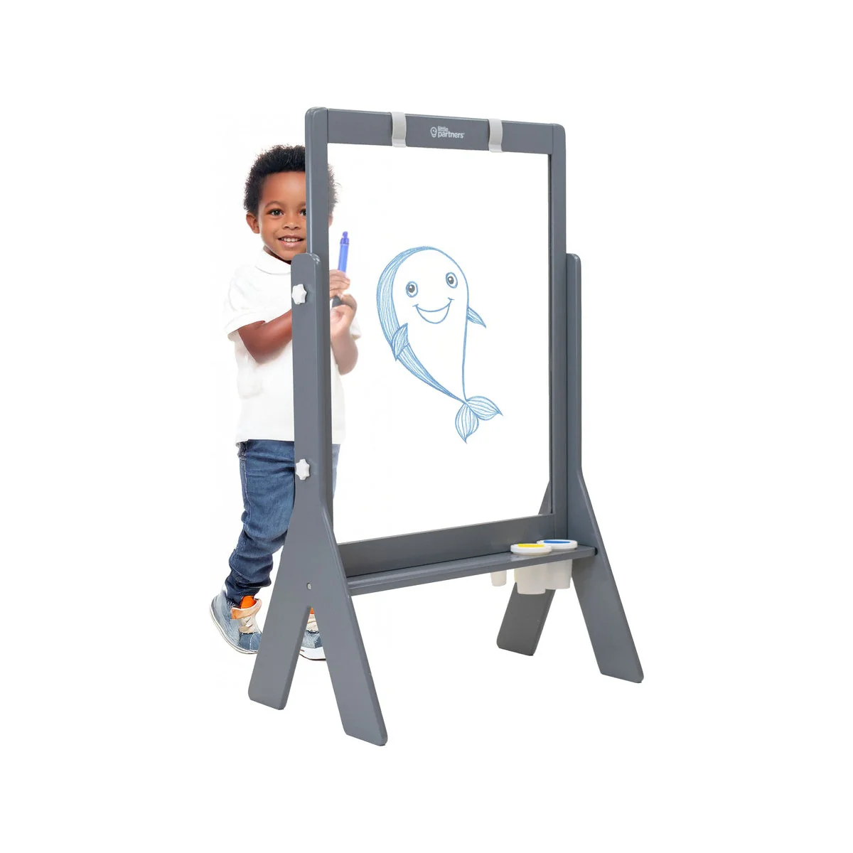 Little Partners Peek-A-Boo Adjustable Height Art Easel - Image 24