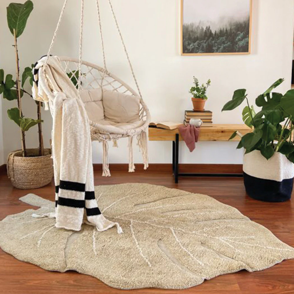 Lorena Canals Washable Rug Monstera Olive - Image 4