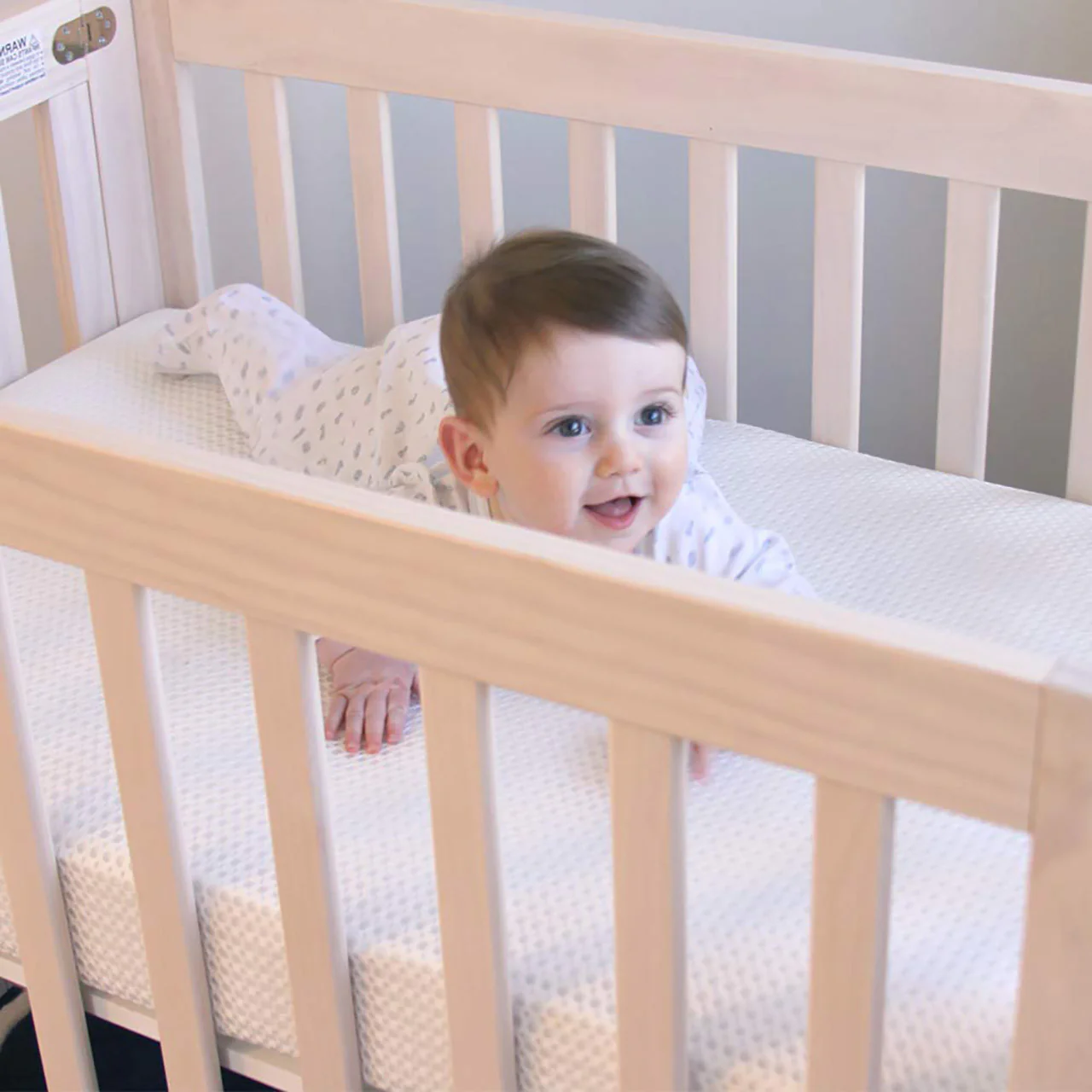Lullaby Earth Breathe-Safe Mini Crib Mattress - White - Image 3