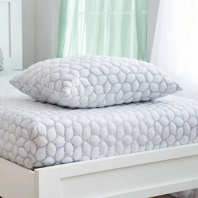 Lullaby Earth Standard Dream Easy Kids Pillow - Blue Leaf - Image 2