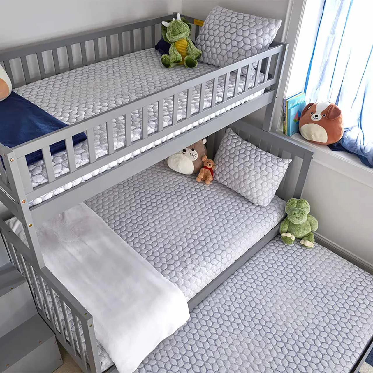 Lullaby Earth Twin DREAM EASY Kids Mattress - Blue Leaf - Image 3