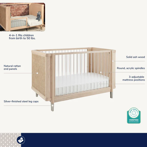 Maxi Cosi Brisa 4-in-1 Convertible Crib with Toddler Bed/Daybed Conversion Kit - Image 6