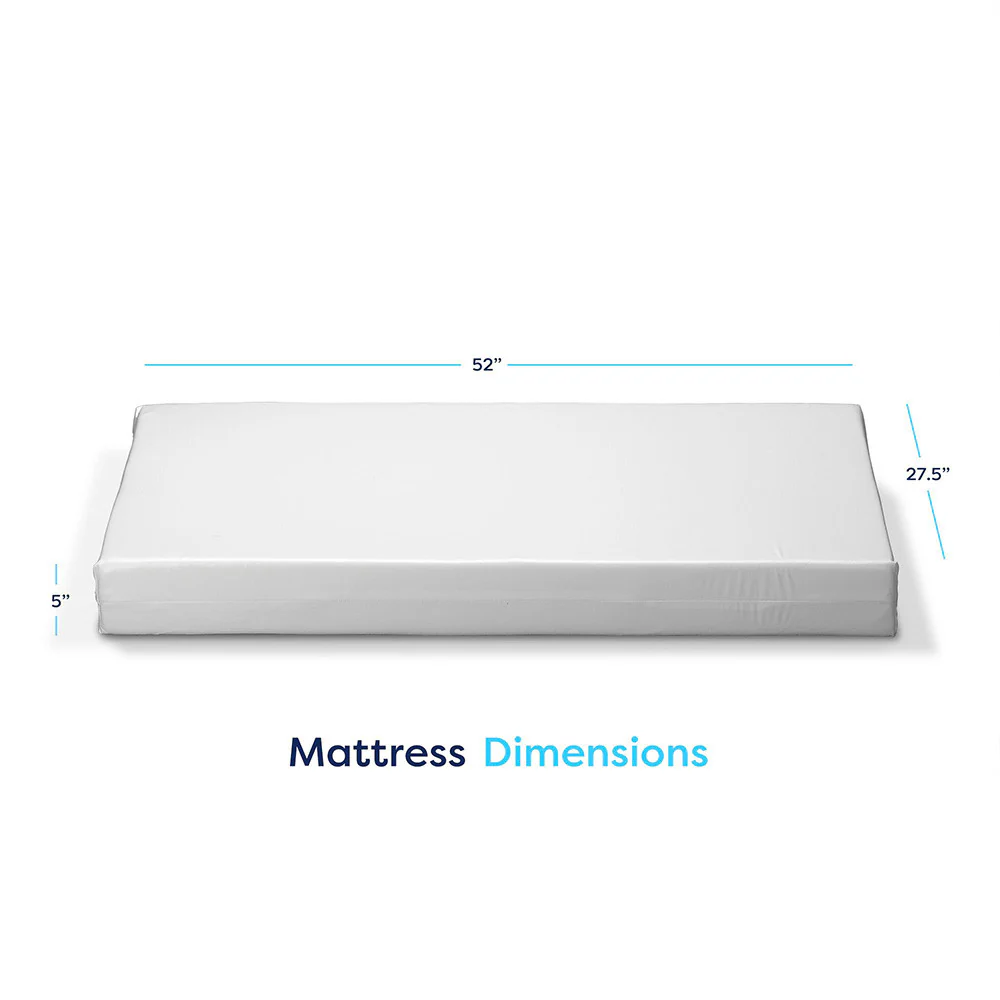 Moonlight Little Dreamer All Foam Crib Mattress - Dual Firmness w/White ribbon - Image 3