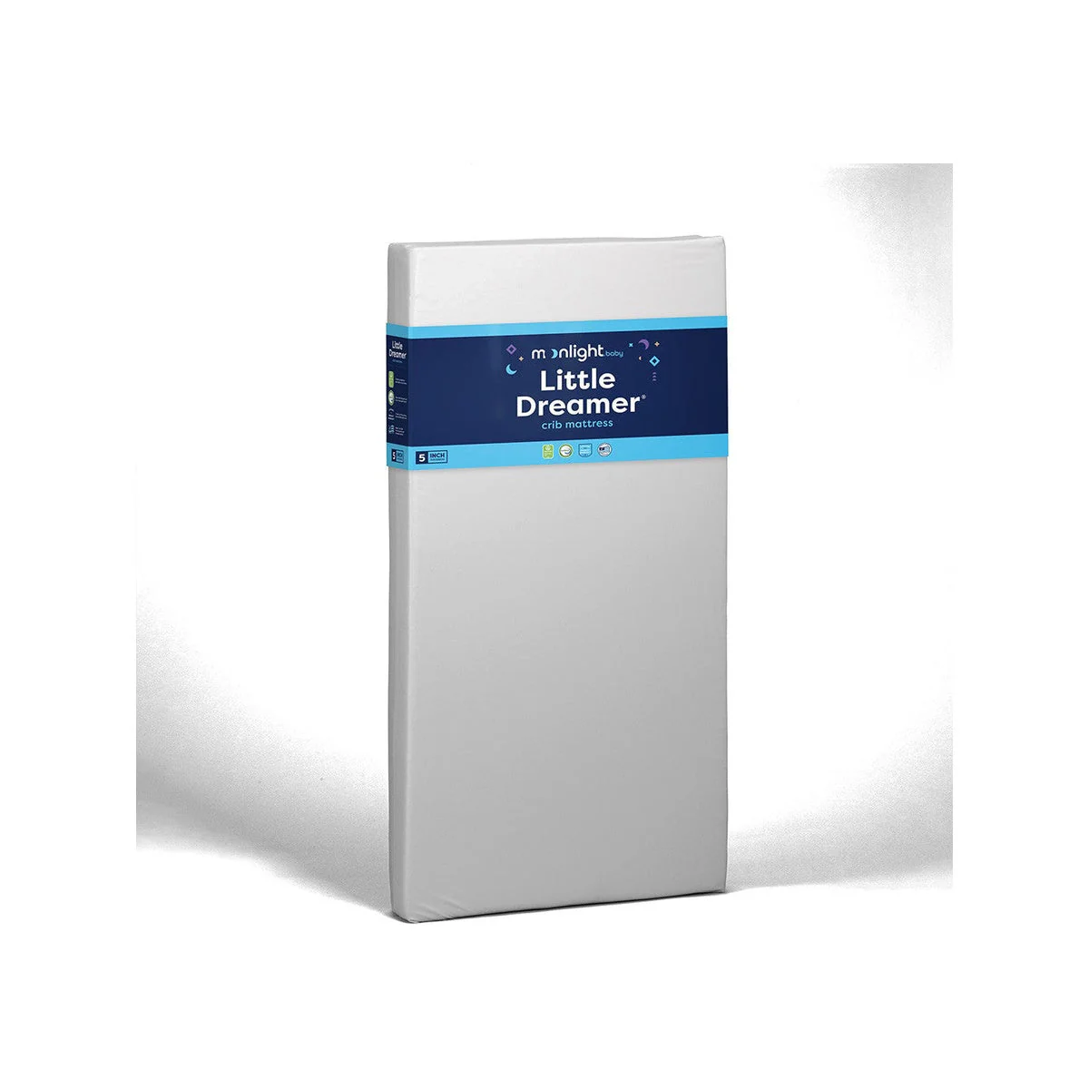 Moonlight Little Dreamer All Foam Crib Mattress - Dual Firmness w/White ribbon - Image 8