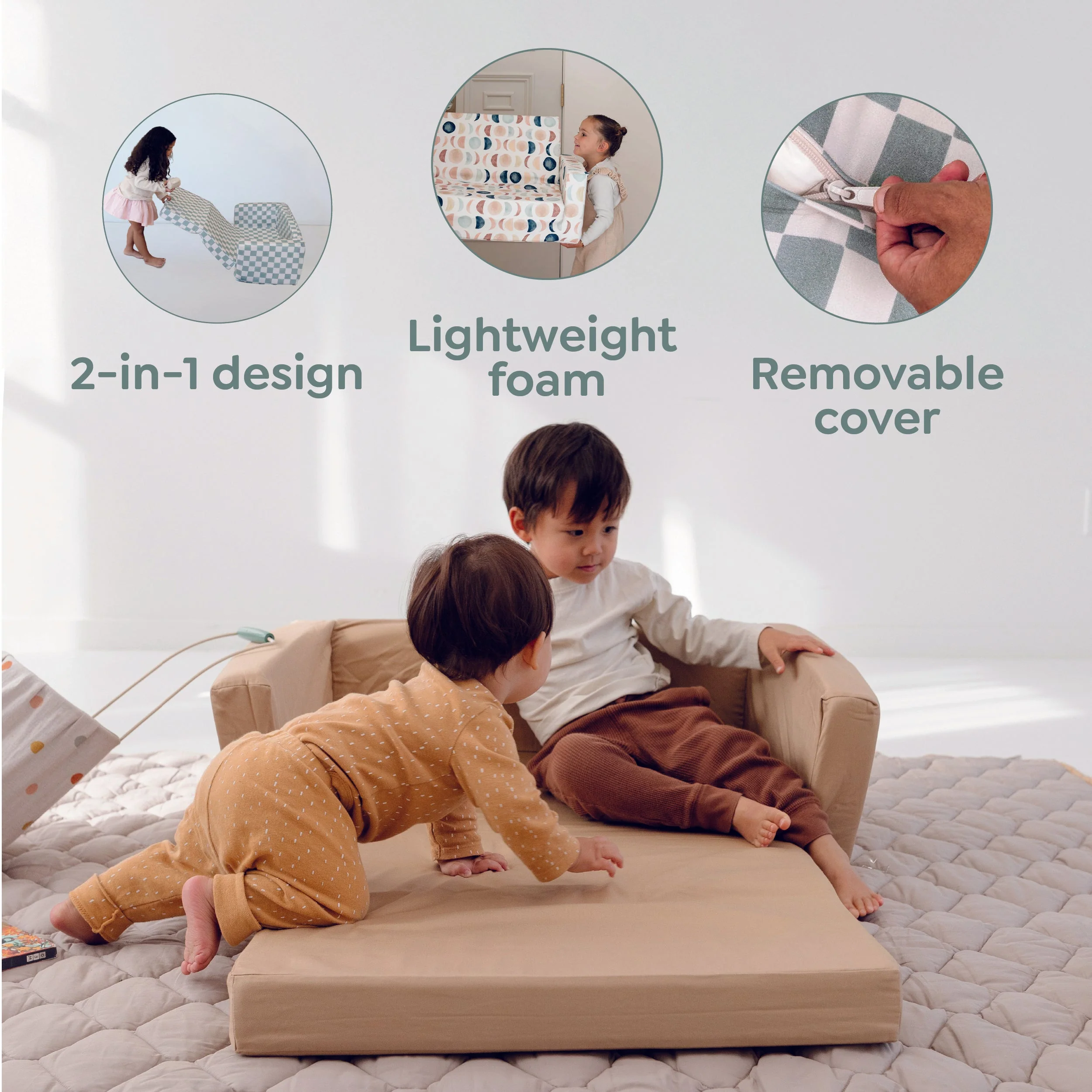 Toki Kids Mudcloth Play Couch - Image 6