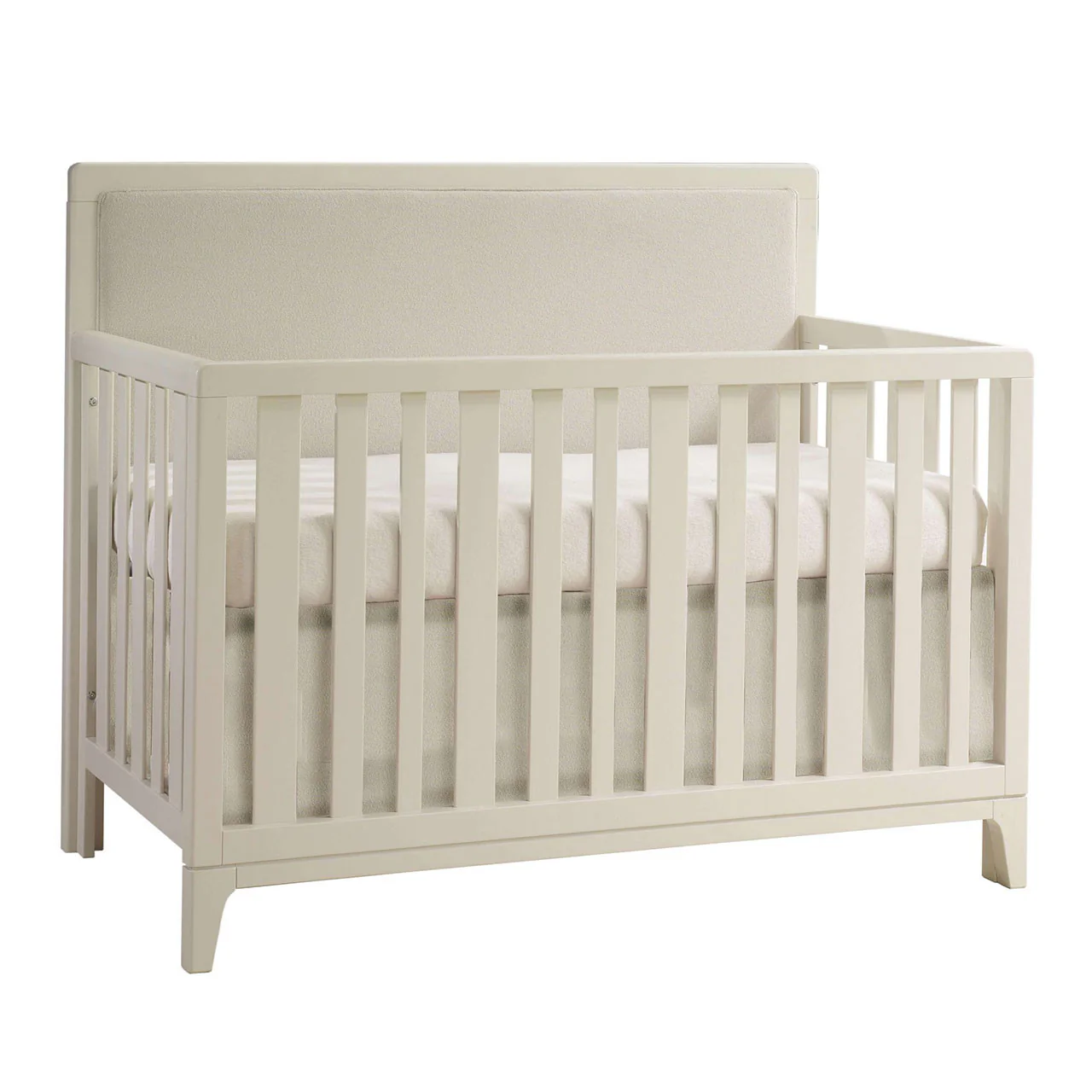 Natart Kyoto 5 in 1 Convertible Crib with Upholstered Panel Talc - Image 3
