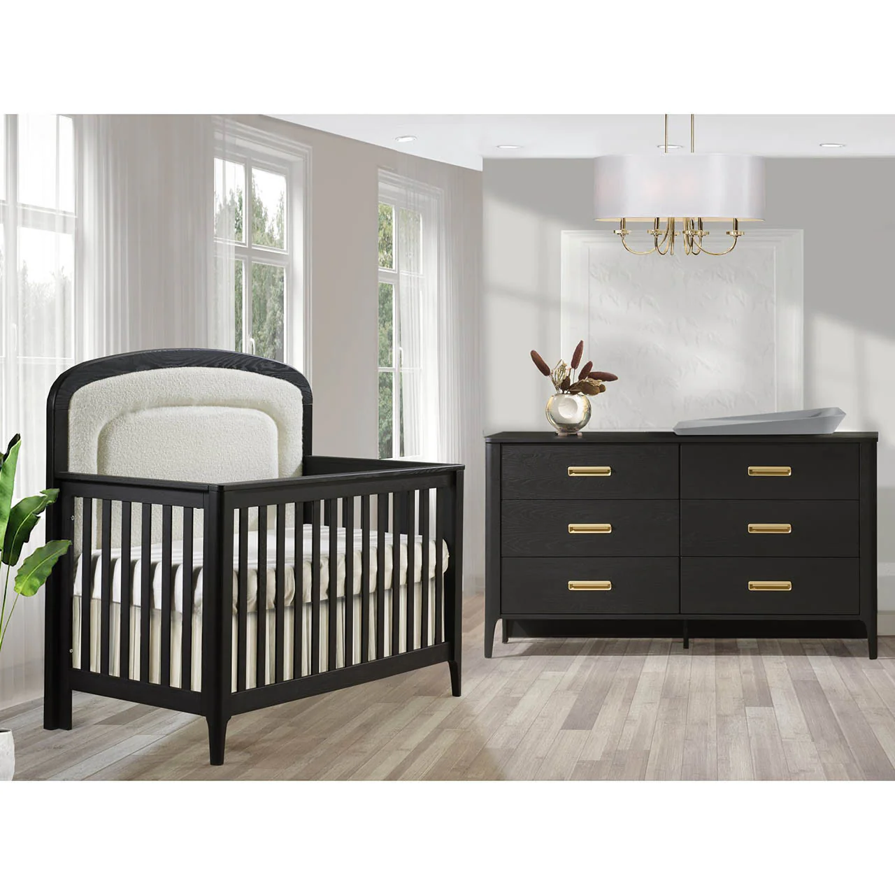 Natart Palo Crib To Double With Upholstered Panel Boucle Beige - Image 10