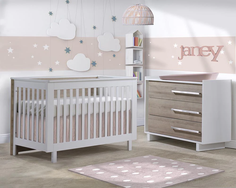 Tulip by Natart Urban Convertible Crib and 3 Drawer Dresser XL - Image 4