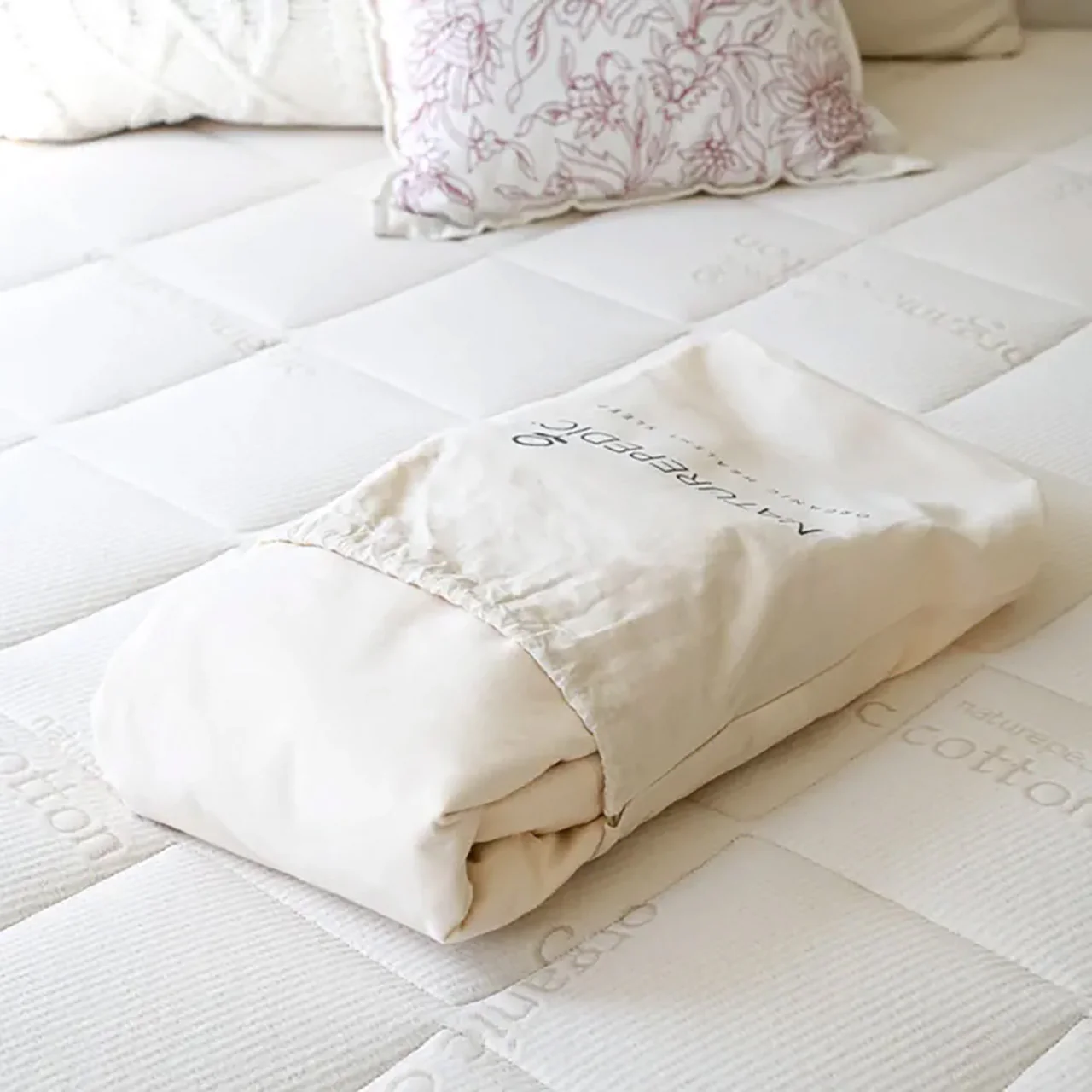 Naturepedic Waterproof Queen Fitted Pad - Natural - Image 3